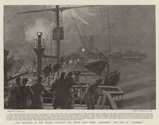 The Collision in the Mersey between the White Star Liner Germanic and the SS Cumbrae